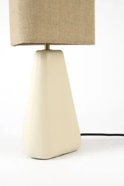 Light en Living Tafellamp 22x22x62 cm ZUWENA crème+linnen naturel