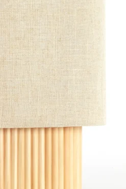 Light en Living Tafellamp 30x20x70 cm LASLO hout natural+linnen naturel