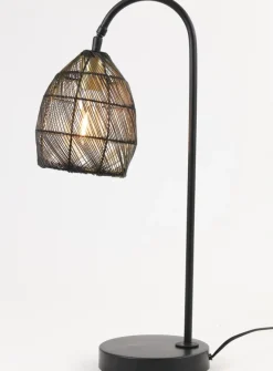 Light en Living Tafellamp 23x18x60 cm MEYA mat zwart+goud