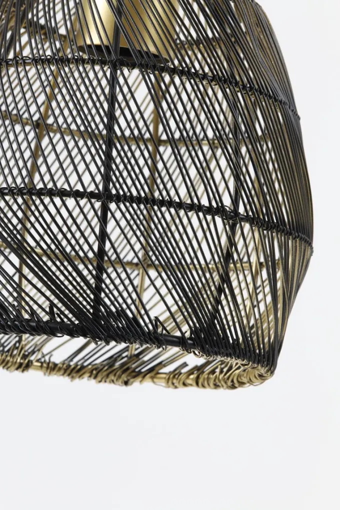 Light en Living Tafellamp 23x18x60 cm MEYA mat zwart+goud