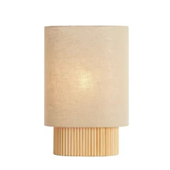 Light en Living Tafellamp 30x20x45 cm LASLO hout natural+linnen naturel