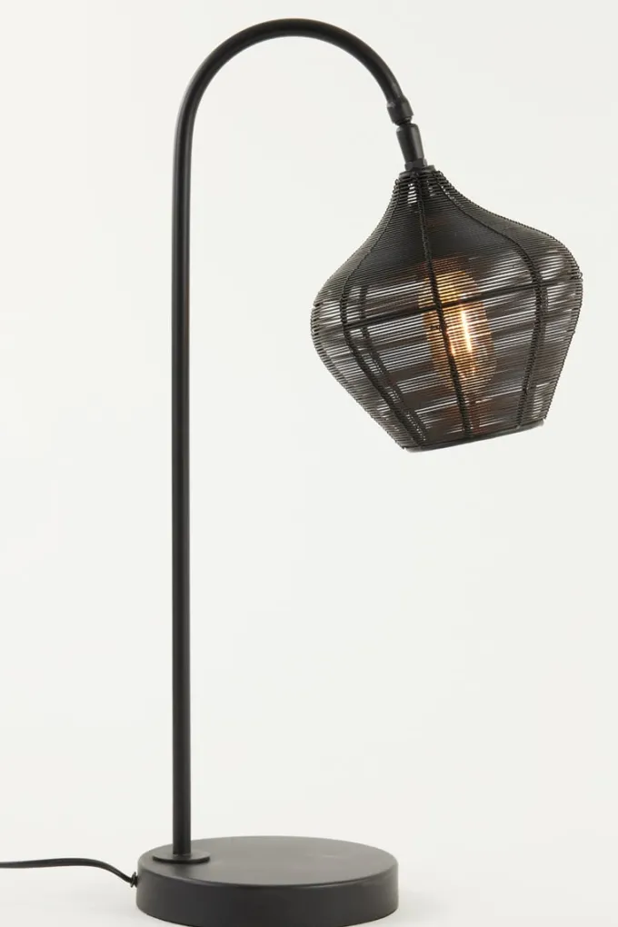 Light en Living Tafellamp 27x20x61 cm ALVARO mat zwart