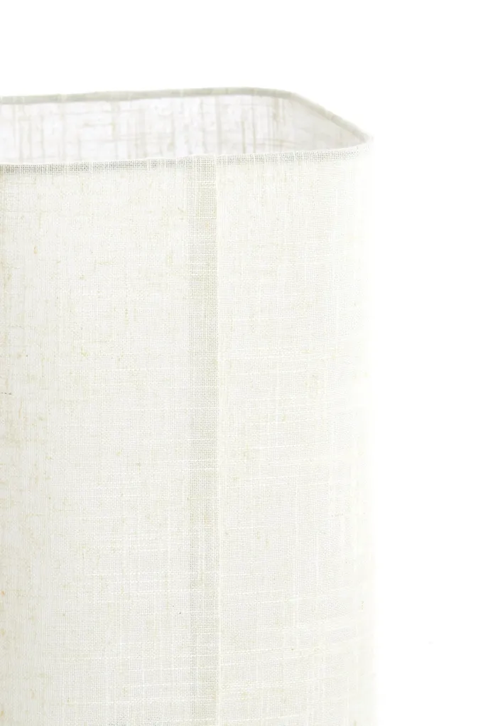 Light en Living Tafellamp 21,5X21,5X50,5 Cm WYN hout Natur+Linen Creme