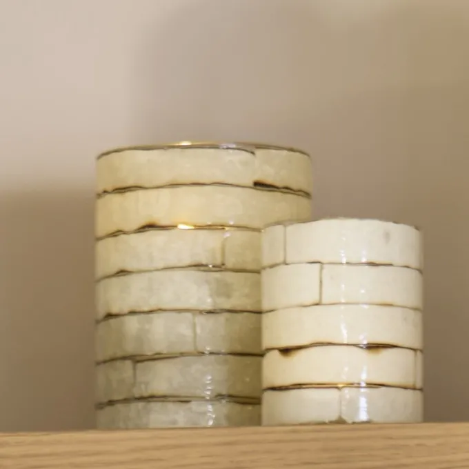 Light en Living Theelicht DRONERI Ø10x13 cm – Glas Helder + Crème | Light & Living - Copy