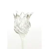 Light en Living Theelicht op voet Ø9,5x21 cm FLORA gls mat mint groen+helder