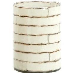 Light en Living Theelicht Ø14x20 cm DRONERI glas helder+Crème