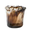 Light en Living Theelicht Ø12x12 cm MYRON glas bruin