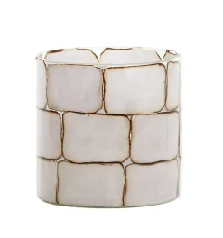 Light en Living Theelicht Ø10x11 cm DRONERO glas transparant+wit