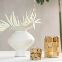 Light en Living Theelicht Ø14x20 cm DRONERO glas transparant+bruin