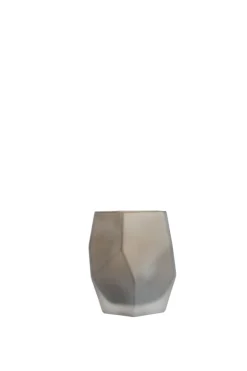 Light en Living Theelicht Ø8x10 cm NOBLE glas mat donker bruin