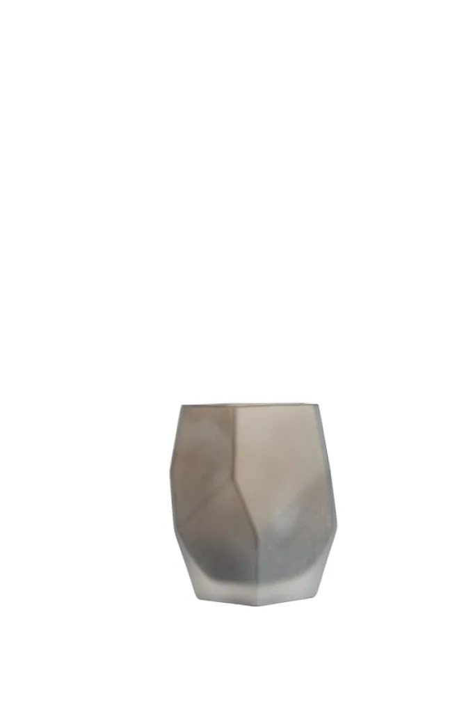 Light en Living Theelicht Ø8x10 cm NOBLE glas mat donker bruin