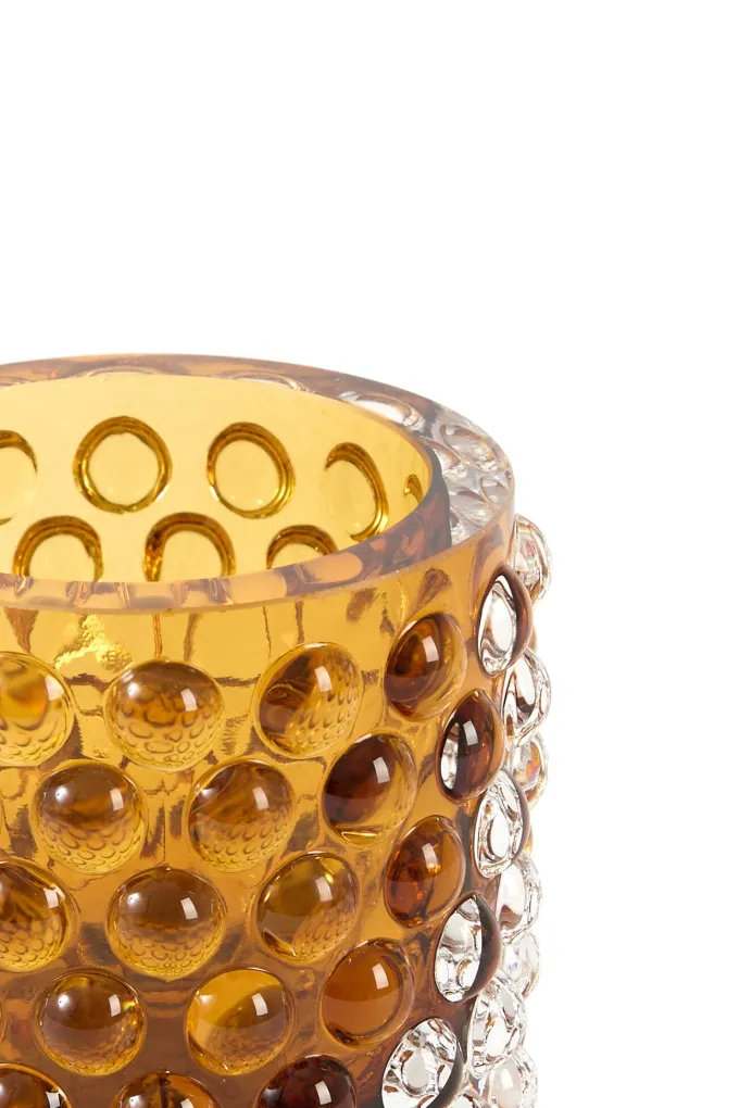 Light en Living Theelicht Ø10x9,5 cm SUSURRO glas amber