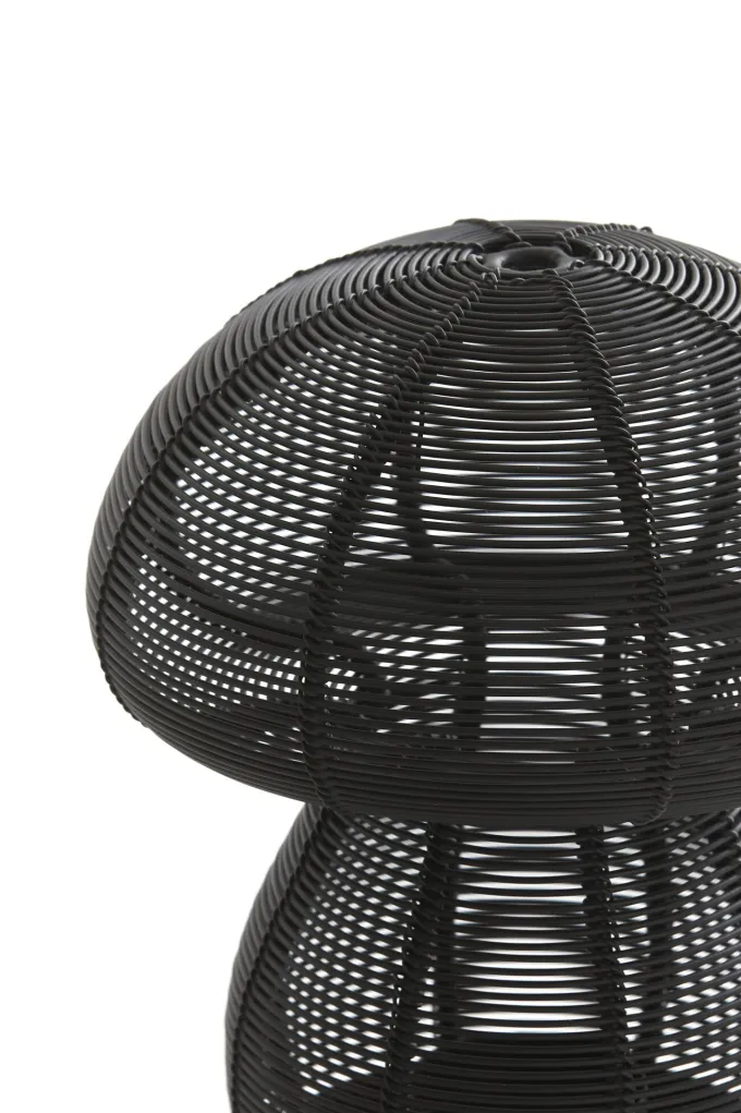 Light en Living Theelicht Ø15x18 cm MUSHROOM mat zwart