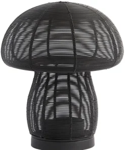 Light en Living Theelicht Ø20x24 cm MUSHROOM mat zwart