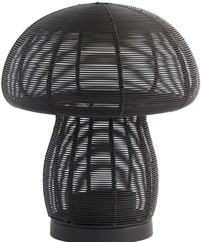 Light en Living Theelicht Ø20x24 cm MUSHROOM mat zwart
