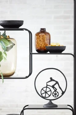 Light en Living Vaas DAKAR Glas Bruin-Zwart Ø16x25 cm - Light & Living