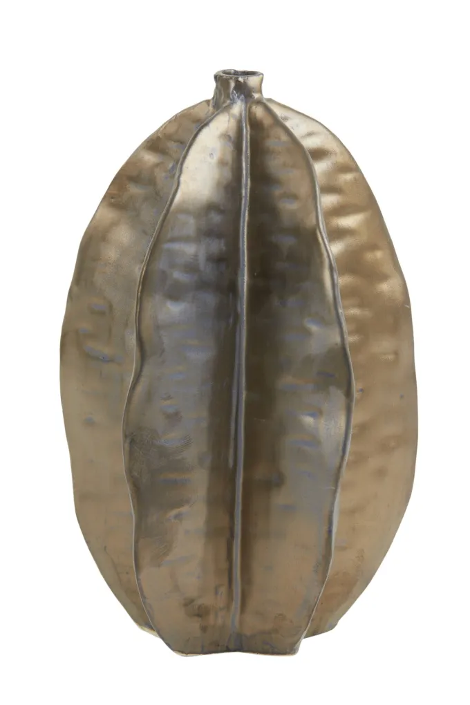Light en Living Vaas deco AKOSI keramiek mat koper Ø12,5x20 cm