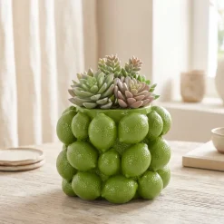 Light en Living Vaas deco LEMON groen - 14 cm hoog