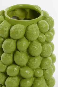 Light en Living Vaas deco LEMON groen - 14 cm hoog