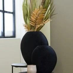 Light en Living Vaas deco SKELD mat zwart - 50 x 15 x 50 cm