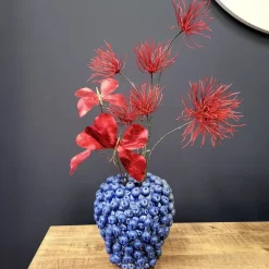 Light en Living Vaas deco Ø25,5x27 cm BERRIES keramiek donkerblauw