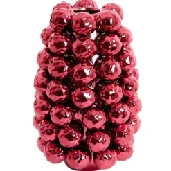 Light en Living Vaas deco Ø18,5x28 cm BUTANG keramiek metallic rood