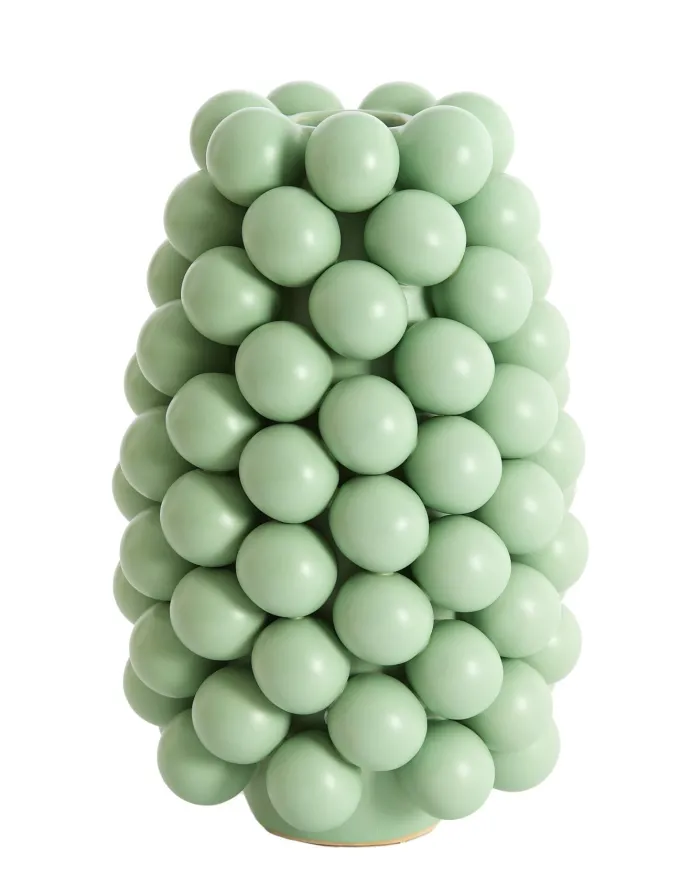 Light en Living Vaas deco Ø18X28 cm BOYANG keramiek mat mintgroen