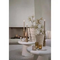 Light en Living Vaas deco Ø33x43 cm BANYA keramiek mat crème
