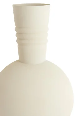 Light en Living Vaas deco Ø14x40 cm cm KAVANSI mat creme