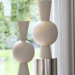 Light en Living Vaas deco Ø30x75 cm CHEDI mat licht grijs