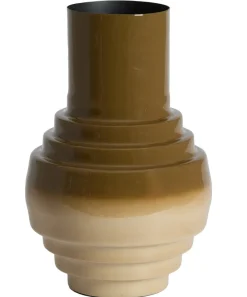 Light en Living Vaas deco Ø24x36 cm CARIMA donkerbruin + zand