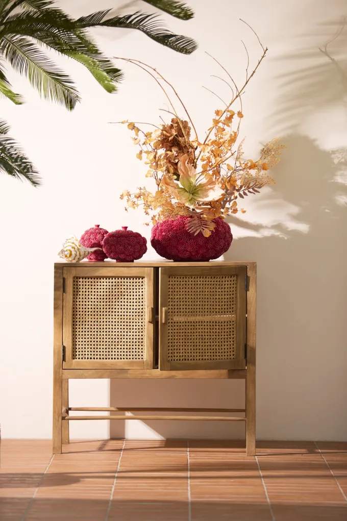 Light en Living Vaas Deco Ø47,5X25,5 CM Coral Rood