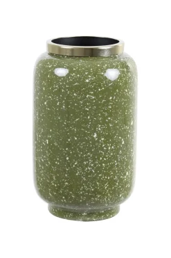 Light en Living Vaas deco Ø18x30 cm CHOW groen/wit-goud
