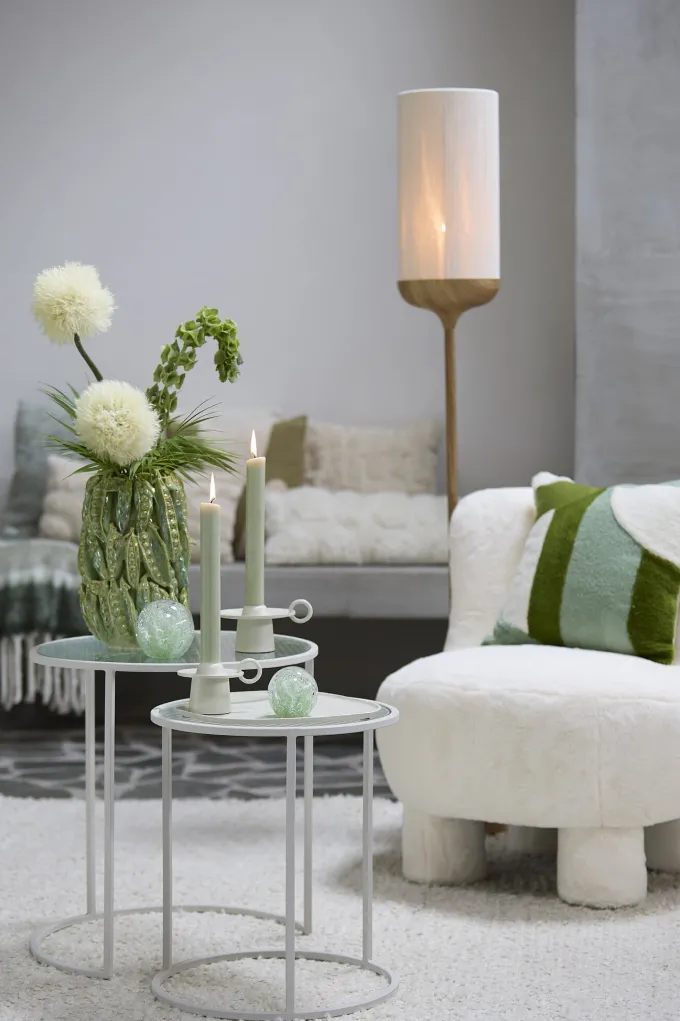Light en Living Vaas deco Ø21x31 cm FABA mint groen