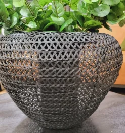 Light en Living Vaas deco Ø42x33 cm FINOU mat zwart - Light & Living