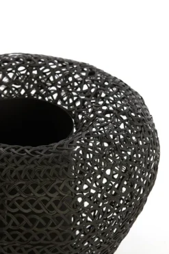 Light en Living Vaas deco Ø35x27 cm FINOU mat zwart van Light & Living