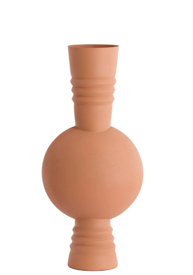 Light en Living Vaas deco Ø18x54,5 cm KAVANSI mat terra-roze