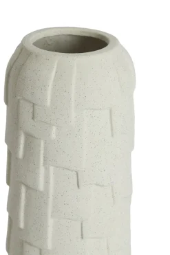 Light en Living Vaas deco Ø14x34,5 cm LEIMA keramiek mat crème