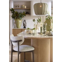 Light en Living Vaas deco Ø32x43,5 cm LOVRO keramiek olijfgroen-bruin