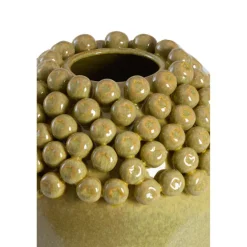 Light en Living Vaas deco Ø32x43,5 cm LOVRO keramiek olijfgroen-bruin