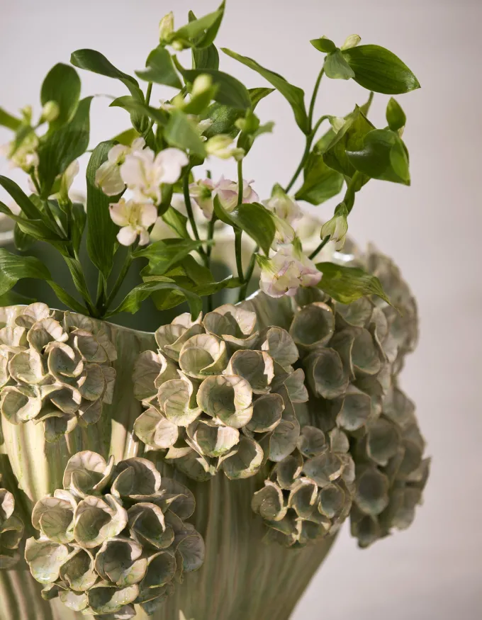 Light en Living Vaas deco Ø38x32 cm LUSERNA keramiek mint groen