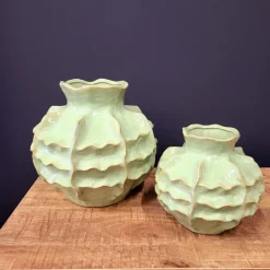 Light en Living Vaas deco Ø21x20 cm LOSETO keramiek groen