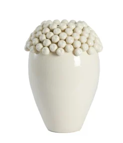 Light en Living Vaas deco Ø32x43,5 cm LOVRO keramiek crème