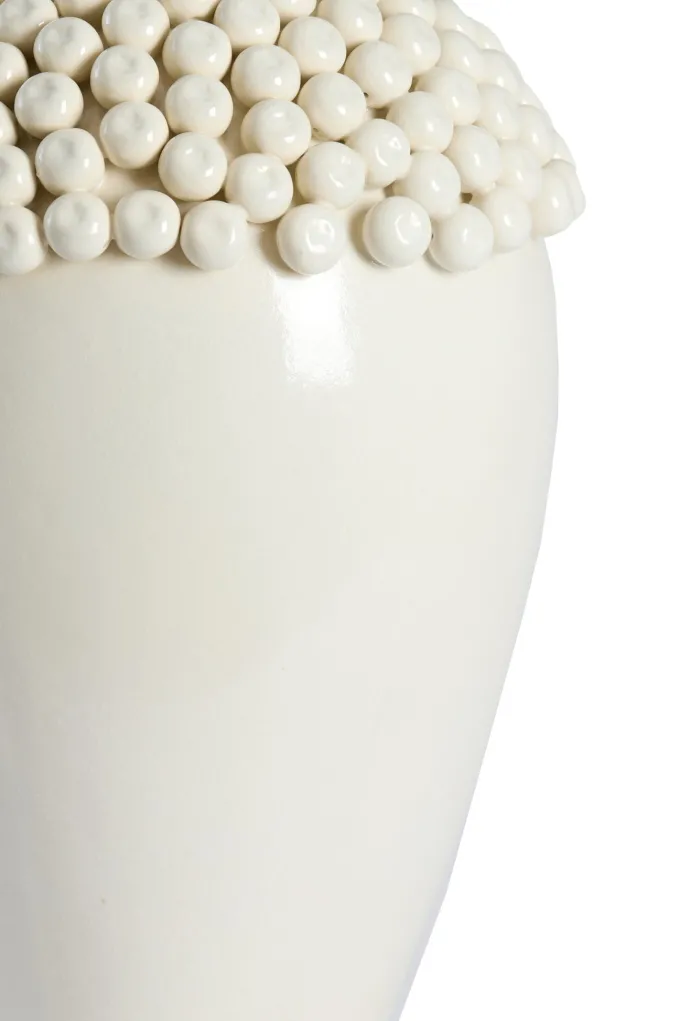 Light en Living Vaas deco Ø32x43,5 cm LOVRO keramiek crème