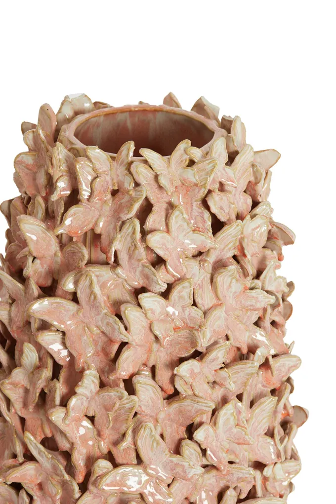 Light en Living Vaas deco Ø17x26 cm MARIPOSA keramiek roze