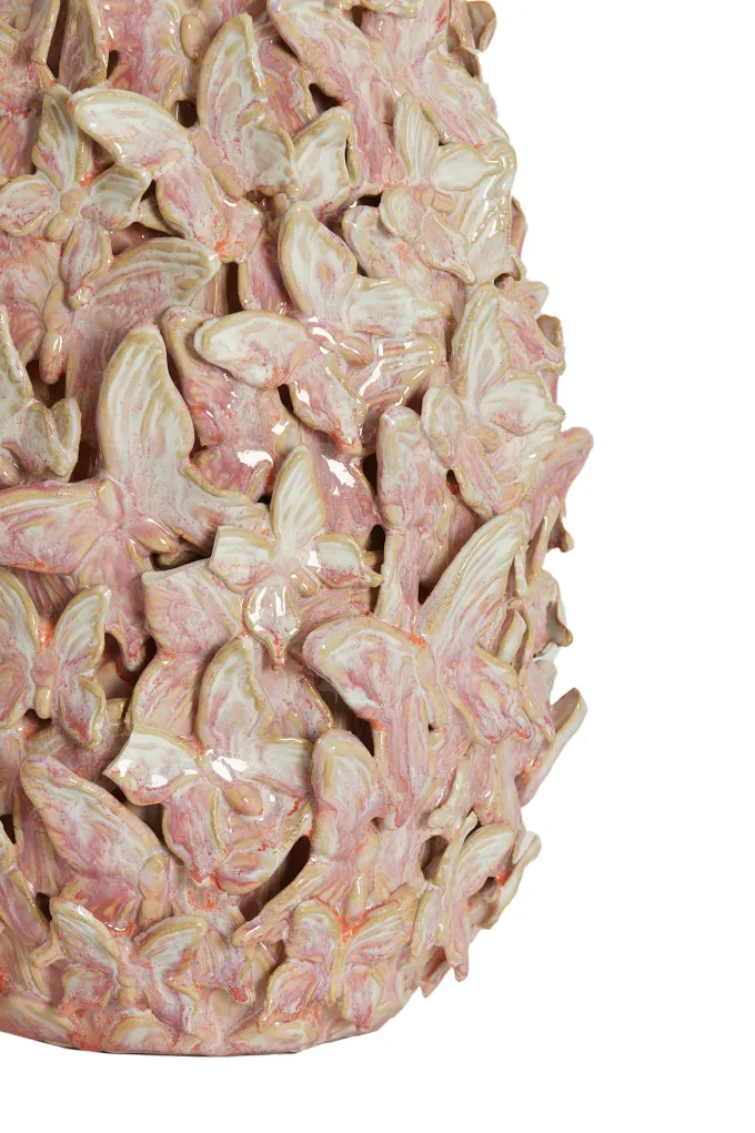 Light en Living Vaas deco Ø17x26 cm MARIPOSA keramiek roze