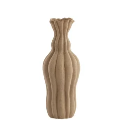 Light en Living Vaas deco Ø17,5x47,5 cm SILVIO keramiek mat bruin