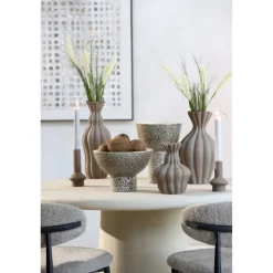 Light en Living Vaas deco Ø17,5x47,5 cm SILVIO keramiek mat bruin