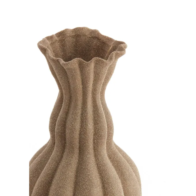 Light en Living Vaas deco Ø17,5x47,5 cm SILVIO keramiek mat bruin