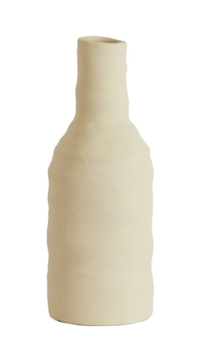 Light en Living Vaas deco Ø12x31 cm SESTO keramiek mat crème